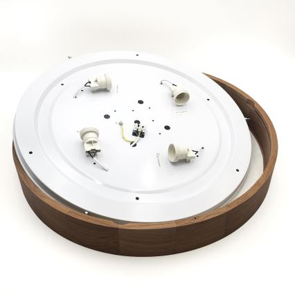 Brilagi - LED потолочный светильник CARVALHO 4xE27/60W/230V, цвет дуб/вишня, диаметр 57,5 см