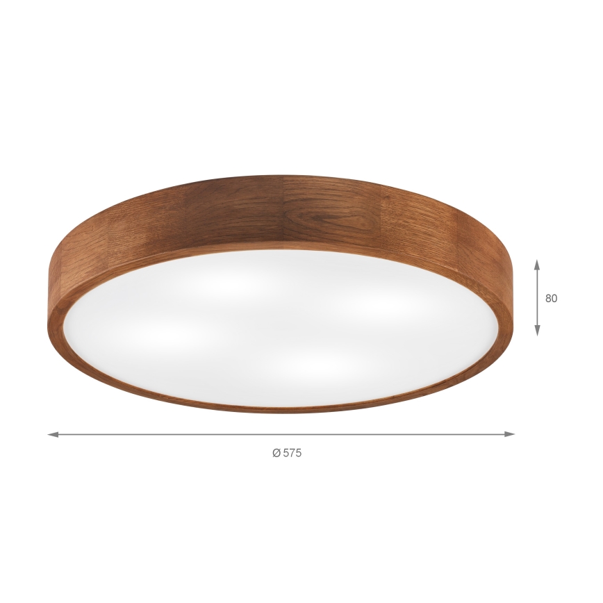 Brilagi - LED потолочный светильник CARVALHO 4xE27/60W/230V, цвет дуб/вишня, диаметр 57,5 см