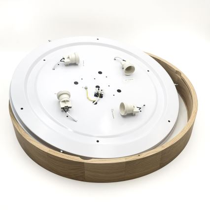 Brilagi - LED Потолочный светильник CARVALHO 4xE27/60W/230V дуб диам. 57,5 см