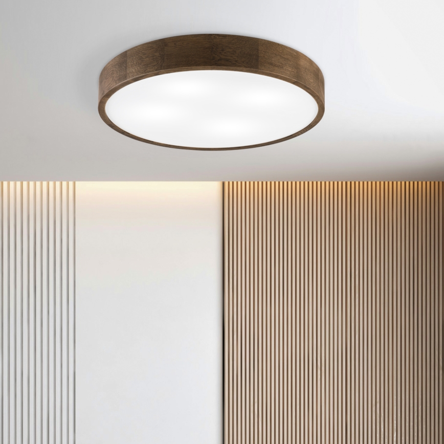 Brilagi - LED потолочный светильник CARVALHO 4xE27/60W/230V, дуб/орех, диаметр 57,5 см