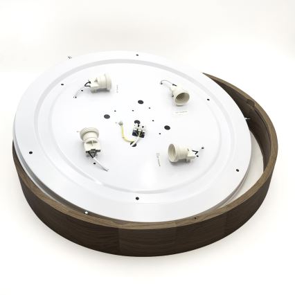 Brilagi - LED потолочный светильник CARVALHO 4xE27/60W/230V, дуб/орех, диаметр 57,5 см