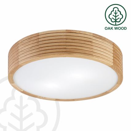 Brilagi - LED потолочный светильник CARVALHO MODERN 2xE27/60W/230V, диаметр 37,5 см, дуб