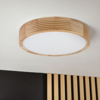 Brilagi - LED потолочный светильник CARVALHO MODERN 2xE27/60W/230V, диаметр 37,5 см, дуб