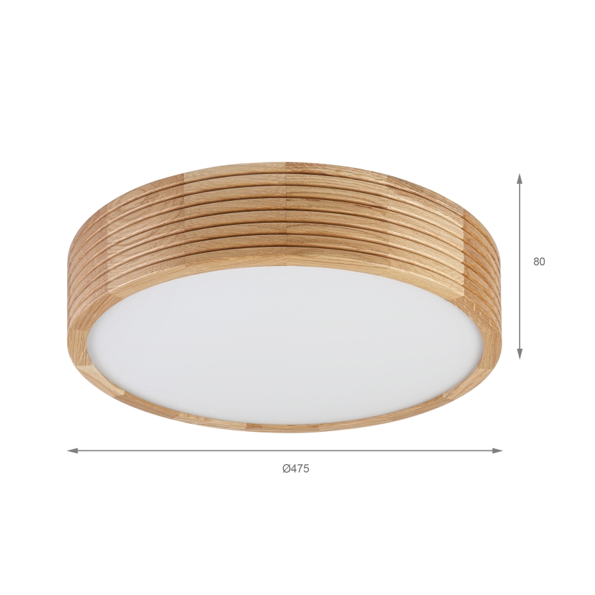 Brilagi - LED потолочный светильник CARVALHO MODERN 3xE27/60W/230V диам. 47,5 см дуб