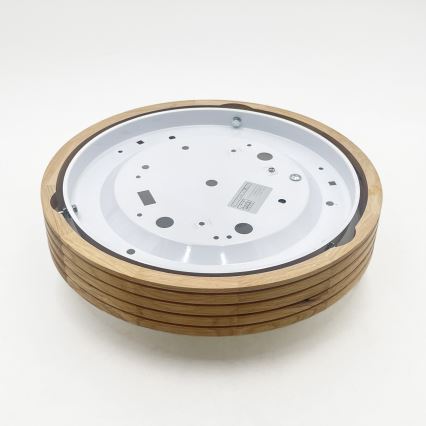 Brilagi - LED потолочный светильник CARVALHO MODERN SLIM 1xE27/60W/230V диаметр 27,5 см, дуб