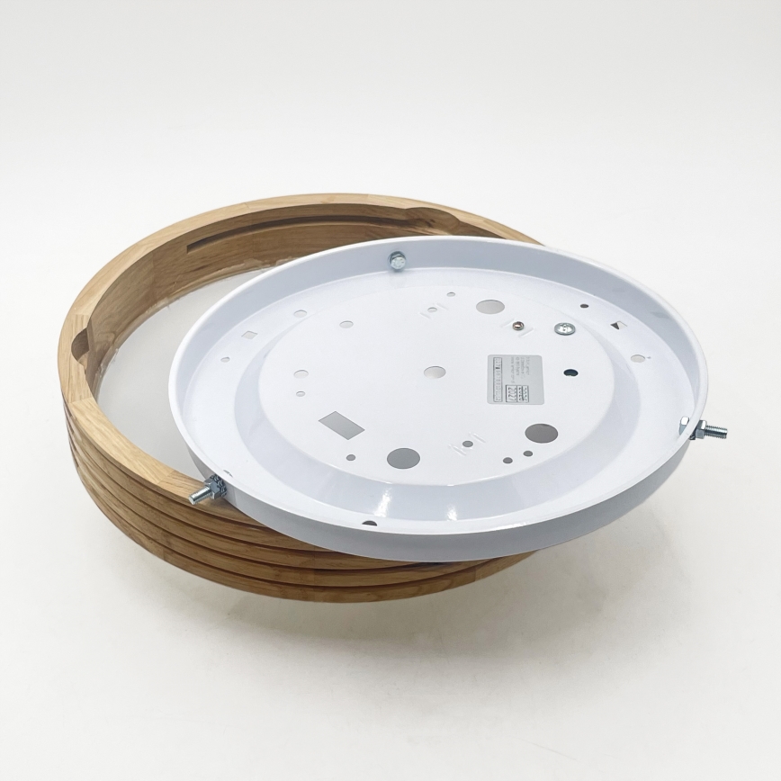 Brilagi - LED потолочный светильник CARVALHO MODERN SLIM 1xE27/60W/230V диаметр 27,5 см, дуб