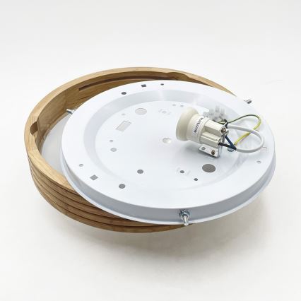 Brilagi - LED потолочный светильник CARVALHO MODERN SLIM 1xE27/60W/230V диаметр 27,5 см, дуб