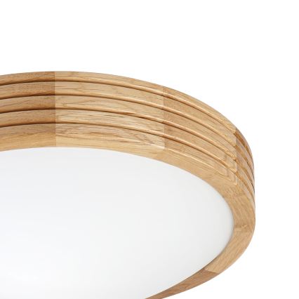 Brilagi - LED потолочный светильник CARVALHO MODERN SLIM 1xE27/60W/230V диаметр 27,5 см, дуб