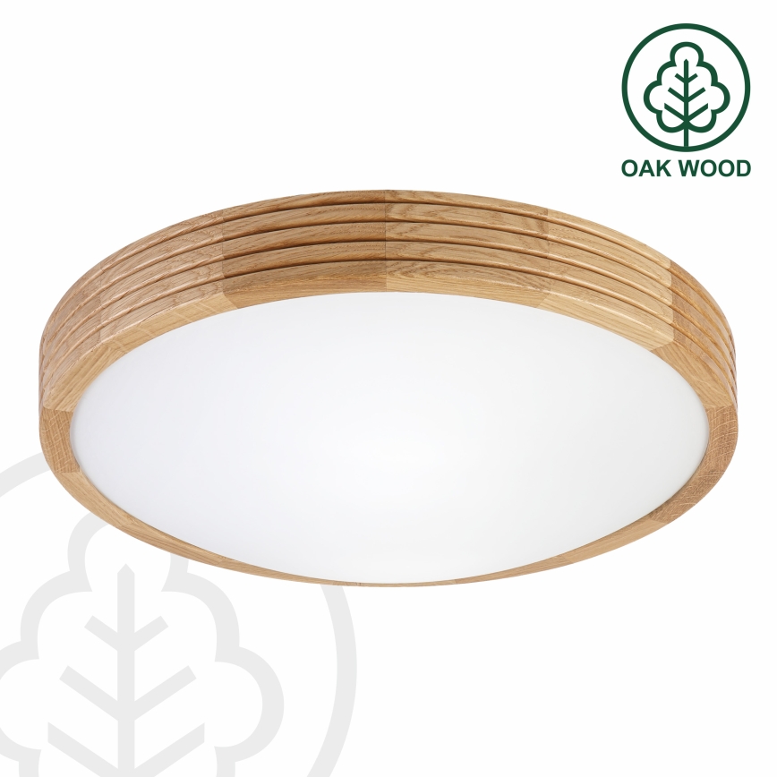 Brilagi - LED потолочный светильник CARVALHO MODERN SLIM 2xE27/60W/230V Ø 37,5 см, дуб