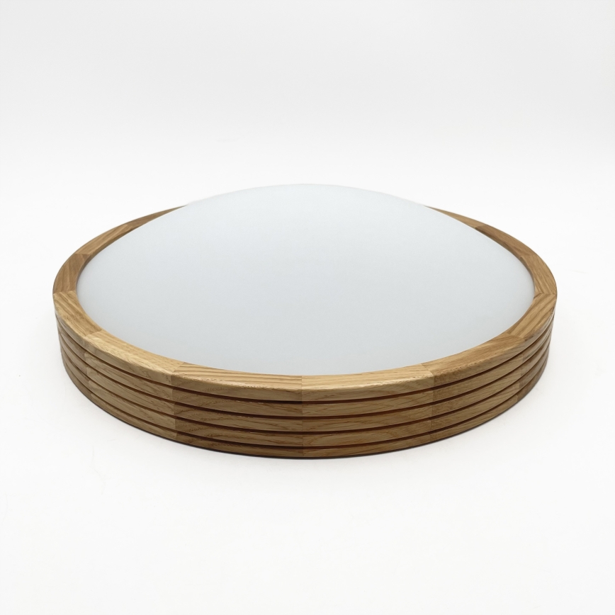 Brilagi - LED потолочный светильник CARVALHO MODERN SLIM 2xE27/60W/230V Ø 37,5 см, дуб