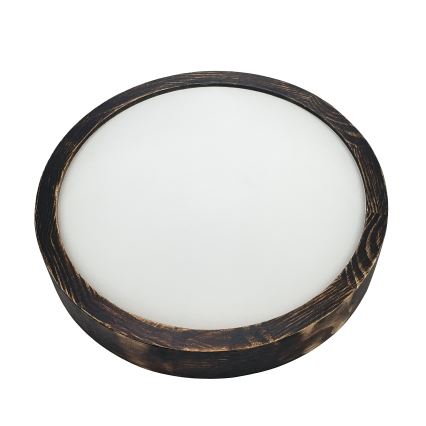 Brilagi - LED-потолочный светильник CARVALHO SLIM SMOKEY LED/20W/230V дуб, диаметр 27,5 см