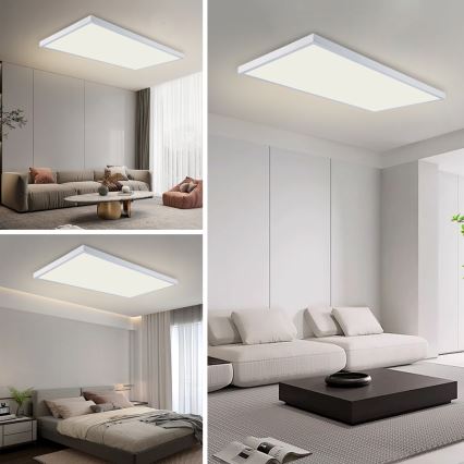 Brilagi - потолочный LED-светильник для ванной комнаты FRAME LED/96W/230V 120x60 cm 3000/4000/6000K IP44 белый