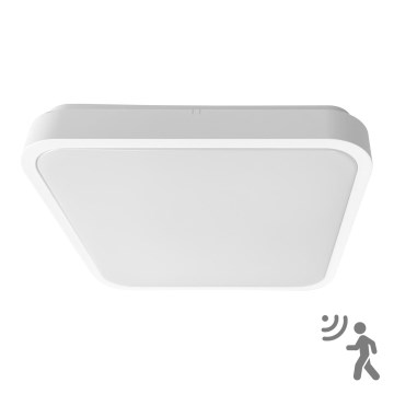 Brilagi - LED потолочный светильник для ванной с датчиком ZENNA LED/18W/230V 28,5x28,5 cm IP44 белый + дистанционное управление