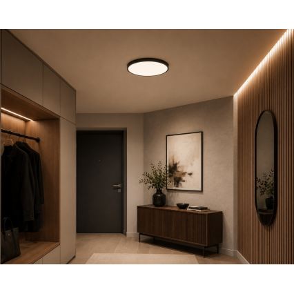 BRILAGI - LED потолочный светильник для ванной ZENNA LED/18 Вт/230 В Ø 29,5 см IP44 антрацит