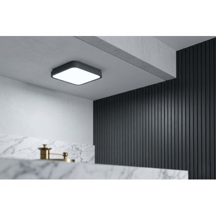 BRILAGI - LED потолочный светильник для ванной ZENNA LED/24W/230V 34,5x34,5 cm IP44 антрацит