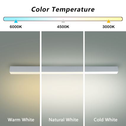 Brilagi - LED потолочный светильник для ванной SLEEKLINE LED/40 Вт/230 В 3000/4500/6000 К серебристый IP44
