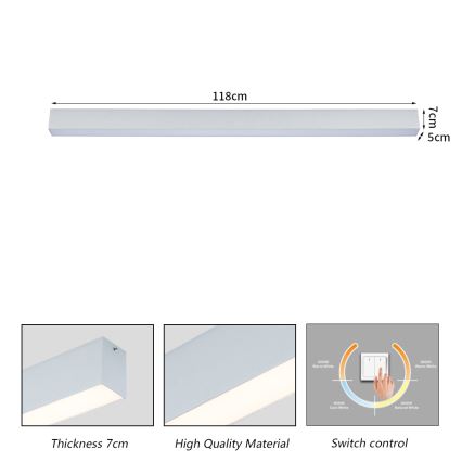 Brilagi - LED потолочный светильник для ванной SLEEKLINE LED/40 Вт/230 В 3000/4500/6000 К серебристый IP44