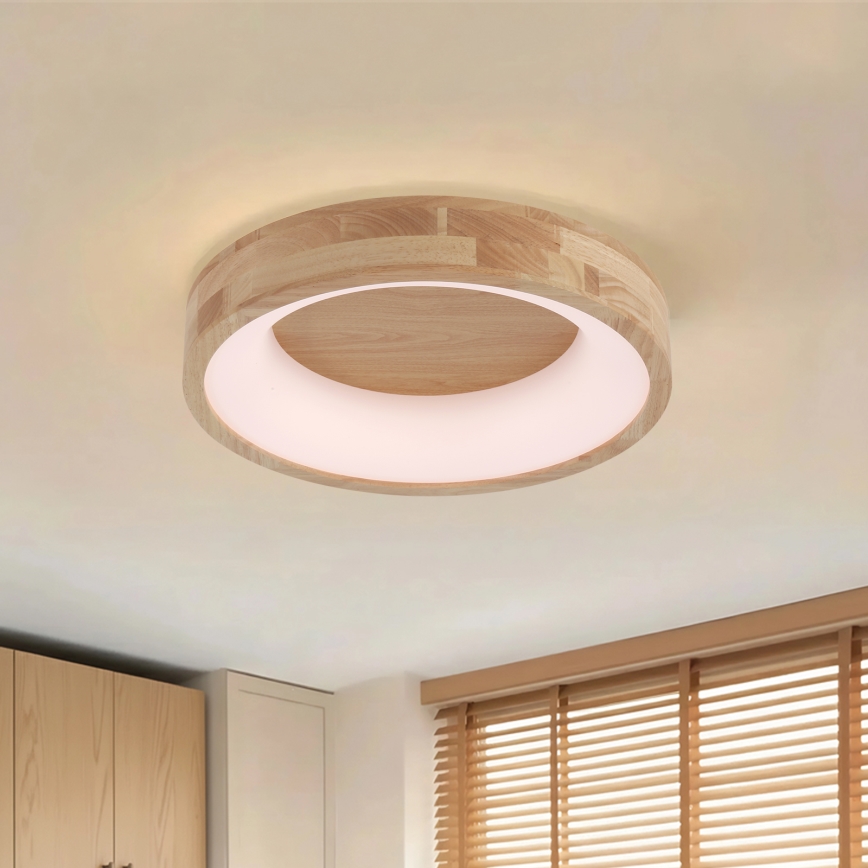 Brilagi - LED-потолочный светильник FALCON WOOD LED/30W/230V 3000/4000/6000K, диаметр 45 см, дерево