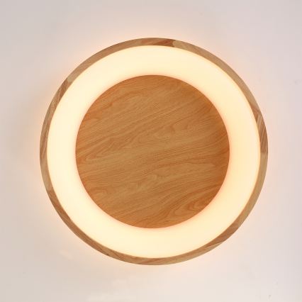 Brilagi - потолочный светильник LED FALCON WOOD, 40 Вт, 230 В, 3000/4000/6000 К, диаметр 60 см, с деревянной отделкой
