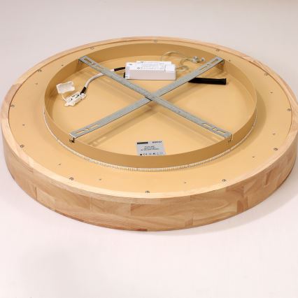 Brilagi - потолочный светильник LED FALCON WOOD, 40 Вт, 230 В, 3000/4000/6000 К, диаметр 60 см, с деревянной отделкой