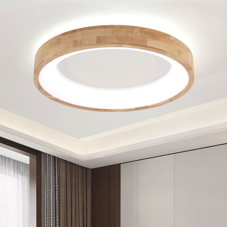 Brilagi - LED потолочный светильник FALCON WOOD LED/40W/230V 3000/4000/6000K диаметр 60 см, деревянная отделка