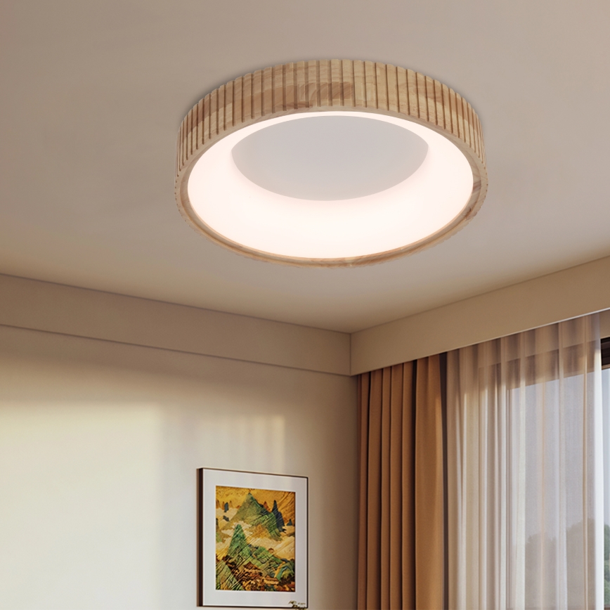 Brilagi - LED потолочный светильник FALCON WOOD MODERN LED/30 Вт/230 В 3000/4000/6000 К диам. 45 см дерево