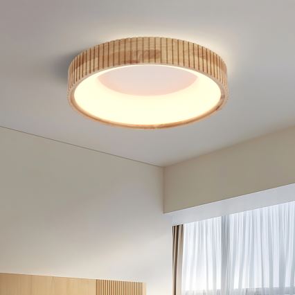 Brilagi - LED потолочный светильник FALCON WOOD MODERN LED/30 Вт/230 В 3000/4000/6000 К диам. 45 см дерево