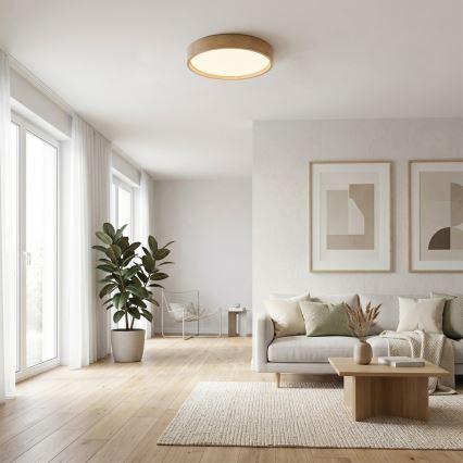 Brilagi - LED потолочный светильник MANAROLA PLAIN LED/24W/230V 3000K Ø 41 см, дуб