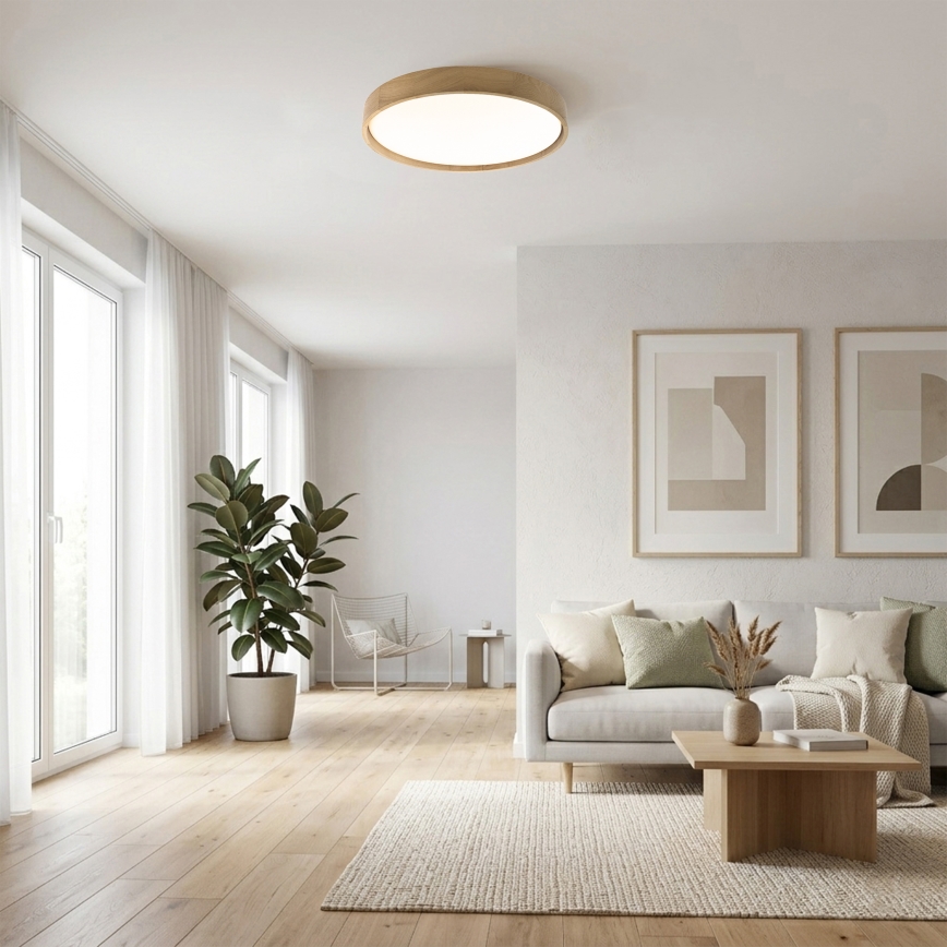 Brilagi - LED потолочный светильник MANAROLA PLAIN LED/36W/230V 3000K, диаметр 48 см, дуб