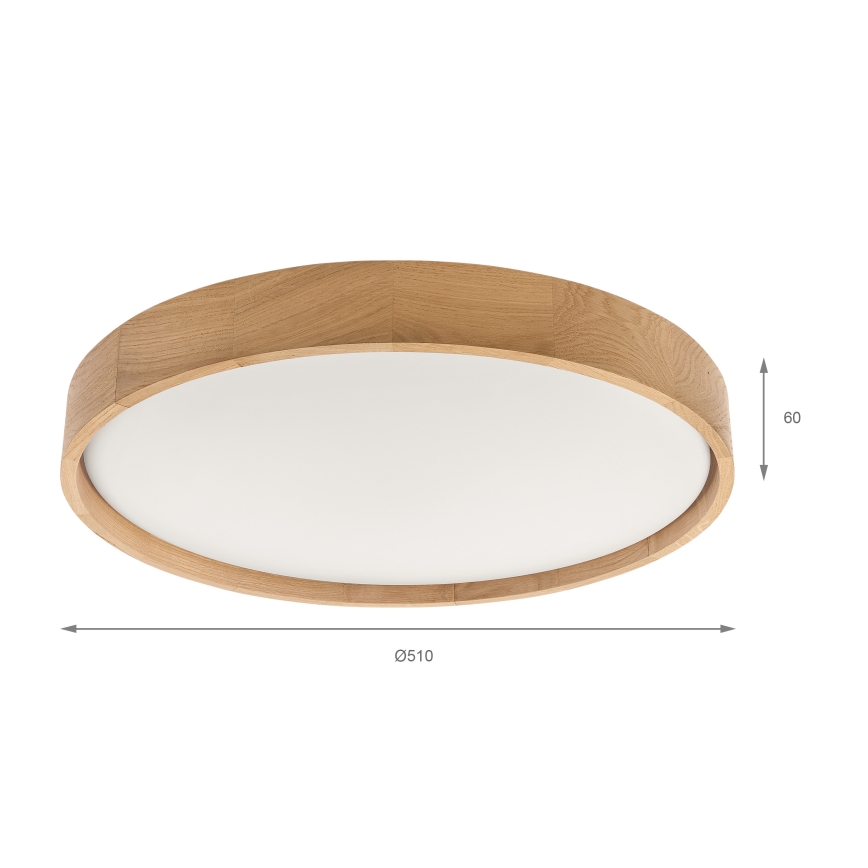 Brilagi - LED потолочный светильник MANAROLA PLAIN LED/36W/230V 3000K, диаметр 48 см, дуб