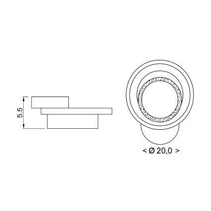 Brilagi - LED потолочный светильник MODERN MINI LED/22W/230V 3000/4000/6000K