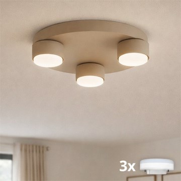 Brilagi - LED-потолочный светильник MONO 3xGX53/12W/230V, диаметр 30 см, бежевый