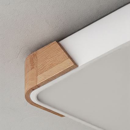 Brilagi - LED потолочный светильник PILANA LED/24W/230V дуб/белый 32x32 см