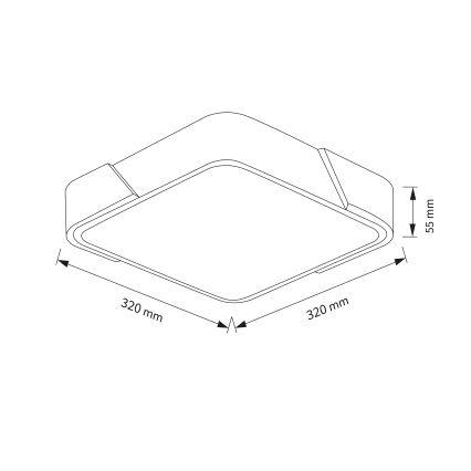 Brilagi - LED потолочный светильник PILANA LED/24W/230V дуб/белый 32x32 см