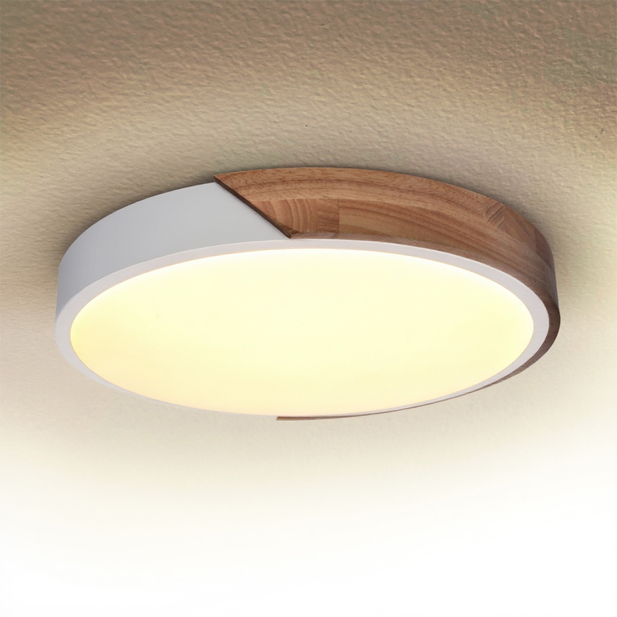 Brilagi - LED потолочный светильник PILANA LED/24W/230V дуб/белый, диаметр 30 см