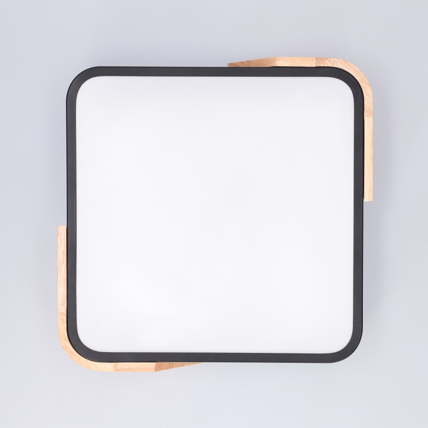 Brilagi - LED потолочный светильник PILANA LED/24W/230V дуб/чёрный 32x32 см