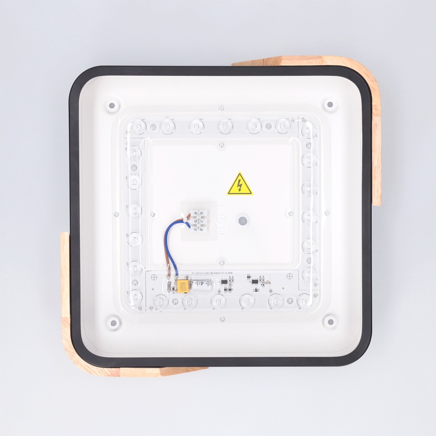 Brilagi - LED потолочный светильник PILANA LED/24W/230V дуб/чёрный 32x32 см