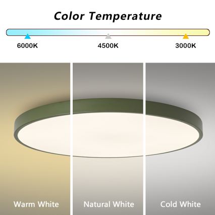 Brilagi - потолочный светильник POOL LED 100 Вт/230 В, 3000/4000/6000 К, диаметр 80 см, зелёный