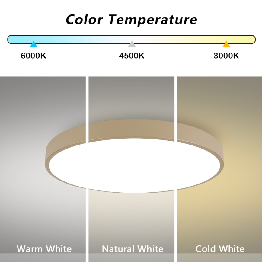 Brilagi - LED потолочный светильник POOL LED/100W/230V 3000/4000/6000K диаметр 80 см бежевый