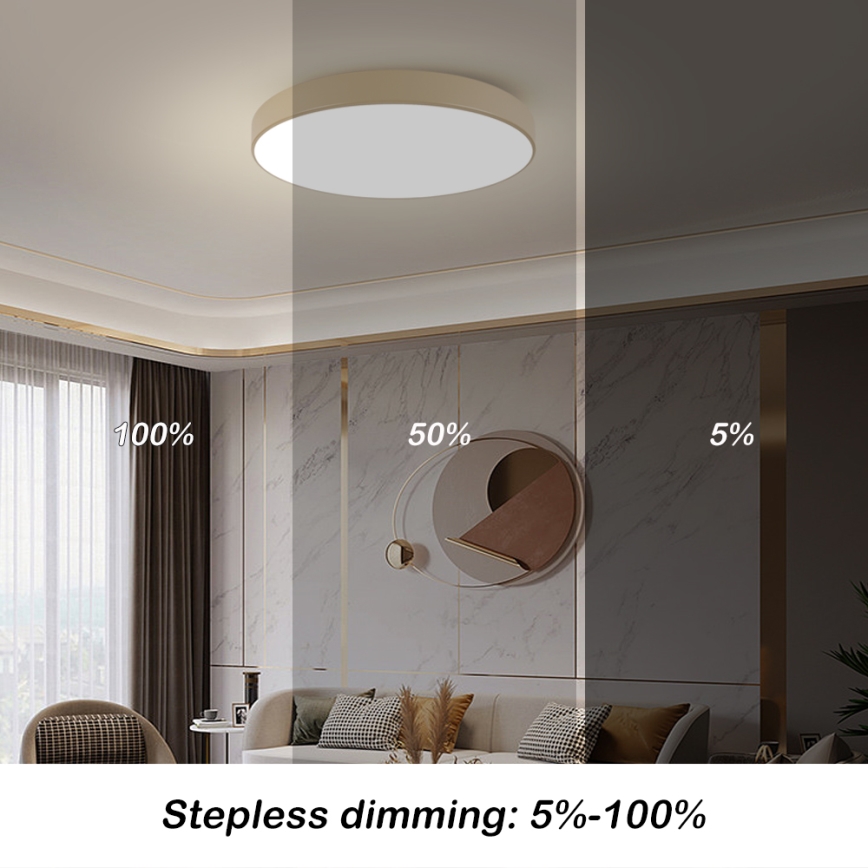 Brilagi - LED потолочный светильник POOL LED/100W/230V 3000/4000/6000K диаметр 80 см бежевый