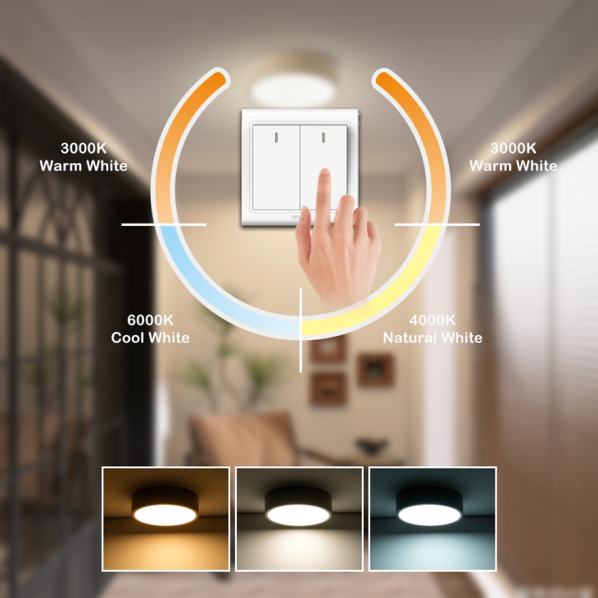 Brilagi - светодиодный потолочный светильник POOL LED/18W/230V 3000/4500/6000K Ø 20 см бежевый