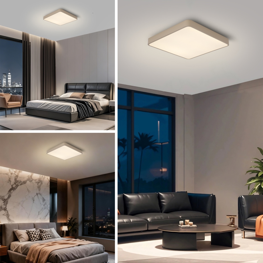 Brilagi - LED потолочный светильник POOL LED/36W/230V 3000/4000/6000K 40x40 см бежевый