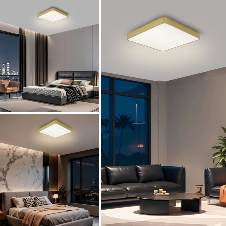 Brilagi - LED потолочный светильник POOL LED/36W/230V 3000/4500/6000K 40x40 cm золотистый