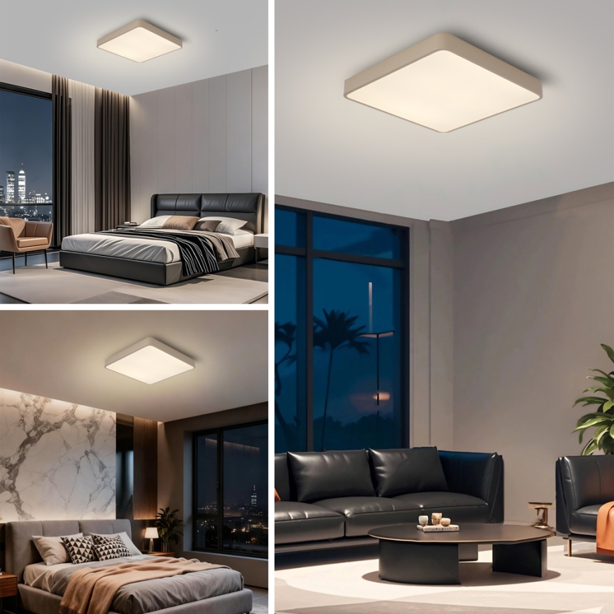 Brilagi - LED потолочный светильник POOL LED/48W/230V 3000/4000/6000K 50x50 cm бежевый