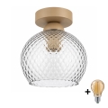 BRILAGI - LED потолочный светильник RETRO GLASS 1xE27/60W/230V диам. 18 см бежевый/дымчато-серый