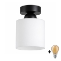 BRILAGI - LED Потолочный светильник RETRO GLASS 1xE27/60W/230V Ø 10 см черный/белый