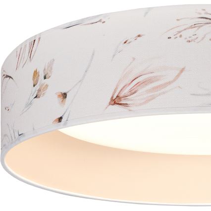 BRILAGI - LED потолочный светильник VELVET SIMPLE LED/24W/230V 3000K Ø 45 см белый/с цветочным узором
