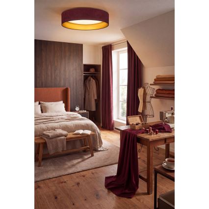 Brilagi - LED потолочный светильник VELVET SIMPLE LED/24Вт/230В 3000K Ø 45 см винный/золотой