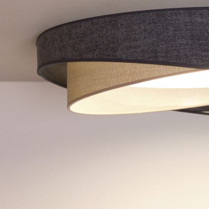 BRILAGI - LED потолочный светильник VELVET TWIST LED/24W/230V 4000K диаметр 55 см серый/кремовый