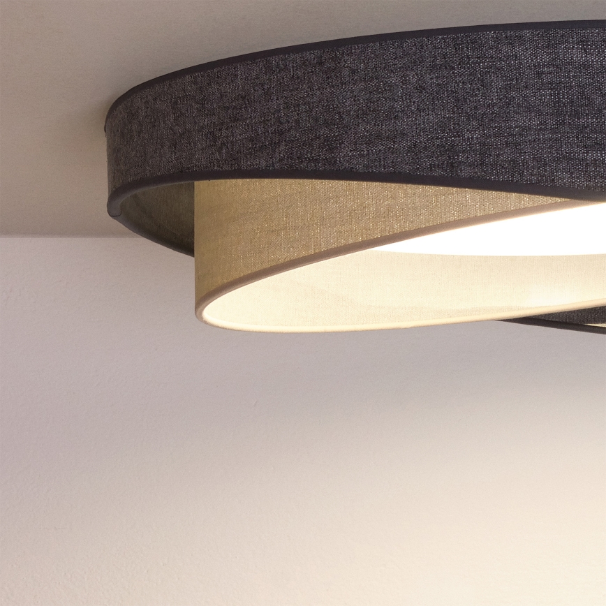BRILAGI - LED потолочный светильник VELVET TWIST LED/24W/230V 4000K диаметр 55 см серый/кремовый